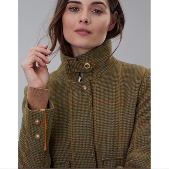 Joules Women's Fieldcoat Tweed Coat - Picture 4 of 16